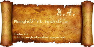 Menyhárt András névjegykártya